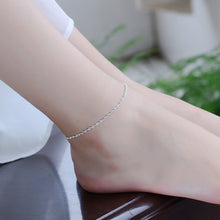 Load image into Gallery viewer, Chất Liệu Bạc 925 Thời Trang Đơn Giản Thanh Lịch Xoắn Dây Chuyền Vòng Tay Trang Sức Cho Người Phụ Nữ Làn Sóng Mắt Cá Chân Quà Tặng 2020