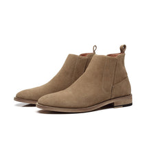 Load image into Gallery viewer, Giày Chelsea Boot Nam Thu Đông 2019 Cổ Điển Da Lộn Cơ Bản Giày Bốt Nam Thời Trang Trượt Vào Ngày Mùa Đông Thường Ngày Botas Đen Cổ Điển Mắt Cá Chân Áo giày Tăng