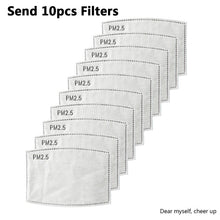 Load image into Gallery viewer, Hỏa Lực Mới Có Dây Đai Điều Chỉnh Có Thể Tái Sử Dụng Khẩu Trang Kiểu Dáng Thời Trang Có Thể Rửa Mặt Nạ Phù Thủy Lọc Miệng Màu Đen Chống Gió Mặt Nạ