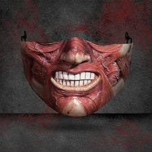 Load image into Gallery viewer, Hàng Mới Về Bí Ngô Halloween Đầu Lâu Ma In Hình Bụi 3D Mặt Nạ Có Thể Giặt Cotton Mặt Nạ Nam Nữ Trưởng Thành Mặt Nạ Nửa Mặt