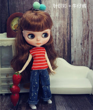 Load image into Gallery viewer, HOT Thời Trang Dễ Thương Bộ Trang Phục Áo Vest Quần Dài Váy Blyth Quần Áo Đầm Cho Búp Bê