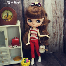 Load image into Gallery viewer, HOT Thời Trang Dễ Thương Bộ Trang Phục Áo Vest Quần Dài Váy Blyth Quần Áo Đầm Cho Búp Bê