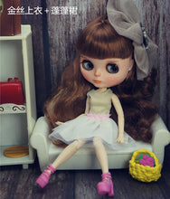 Load image into Gallery viewer, HOT Thời Trang Dễ Thương Bộ Trang Phục Áo Vest Quần Dài Váy Blyth Quần Áo Đầm Cho Búp Bê