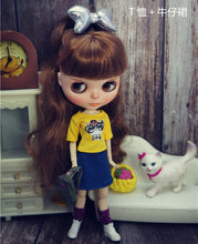 Load image into Gallery viewer, HOT Thời Trang Dễ Thương Bộ Trang Phục Áo Vest Quần Dài Váy Blyth Quần Áo Đầm Cho Búp Bê